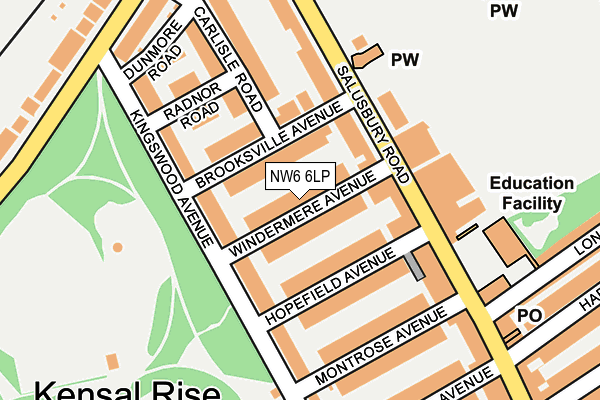 NW6 6LP map - OS OpenMap – Local (Ordnance Survey)