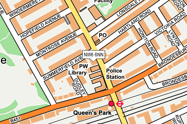 NW6 6NN map - OS OpenMap – Local (Ordnance Survey)