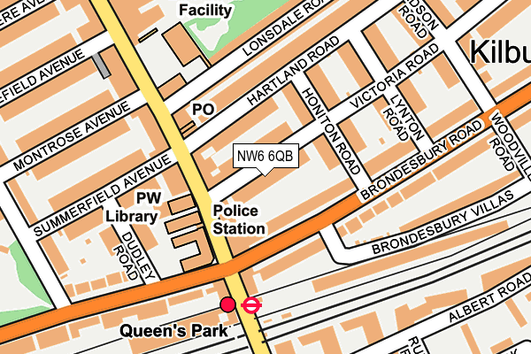 NW6 6QB map - OS OpenMap – Local (Ordnance Survey)