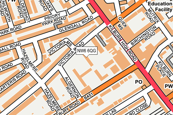 NW6 6QG map - OS OpenMap – Local (Ordnance Survey)