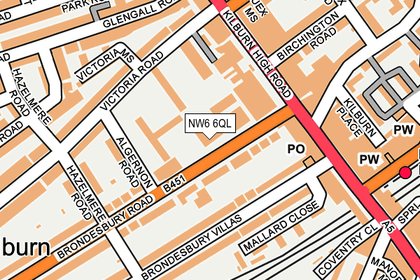 NW6 6QL map - OS OpenMap – Local (Ordnance Survey)