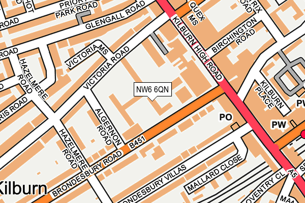 NW6 6QN map - OS OpenMap – Local (Ordnance Survey)