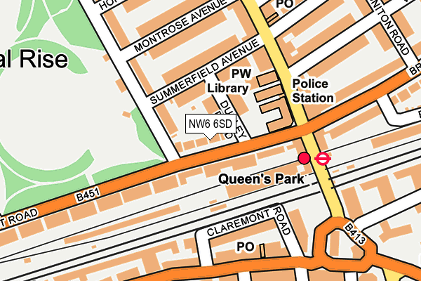NW6 6SD map - OS OpenMap – Local (Ordnance Survey)