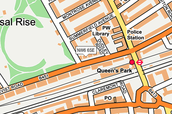 NW6 6SE map - OS OpenMap – Local (Ordnance Survey)