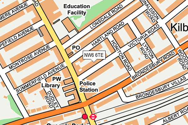NW6 6TE map - OS OpenMap – Local (Ordnance Survey)