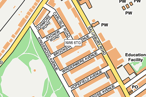 NW6 6TG map - OS OpenMap – Local (Ordnance Survey)