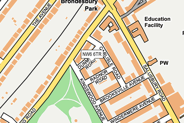 NW6 6TR map - OS OpenMap – Local (Ordnance Survey)