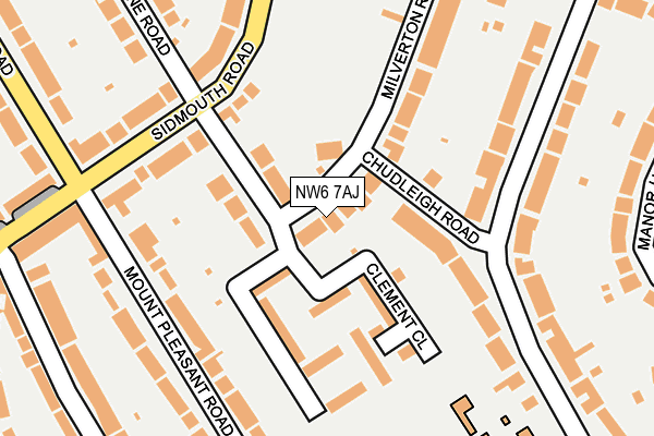 NW6 7AJ map - OS OpenMap – Local (Ordnance Survey)