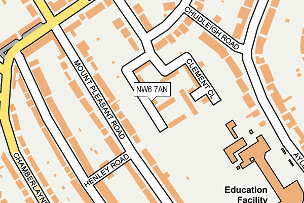 NW6 7AN map - OS OpenMap – Local (Ordnance Survey)