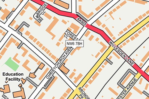 NW6 7BH map - OS OpenMap – Local (Ordnance Survey)