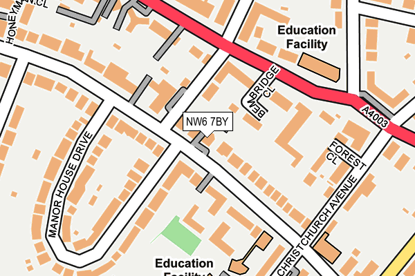 NW6 7BY map - OS OpenMap – Local (Ordnance Survey)