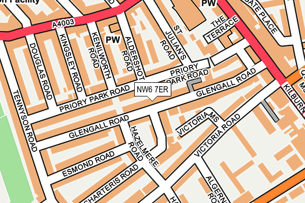 NW6 7ER map - OS OpenMap – Local (Ordnance Survey)
