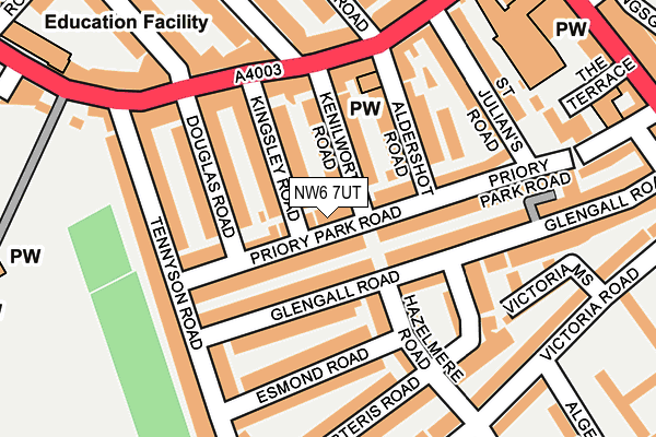 NW6 7UT map - OS OpenMap – Local (Ordnance Survey)
