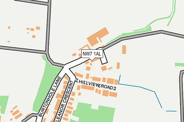 NW7 1AL map - OS OpenMap – Local (Ordnance Survey)