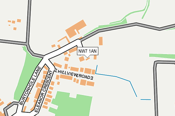 NW7 1AN map - OS OpenMap – Local (Ordnance Survey)