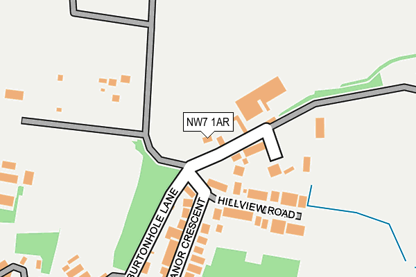 NW7 1AR map - OS OpenMap – Local (Ordnance Survey)