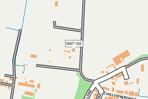 NW7 1AS map - OS OpenMap – Local (Ordnance Survey)
