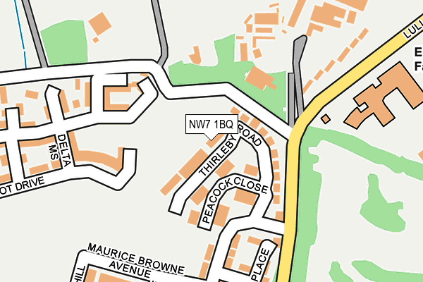 NW7 1BQ map - OS OpenMap – Local (Ordnance Survey)