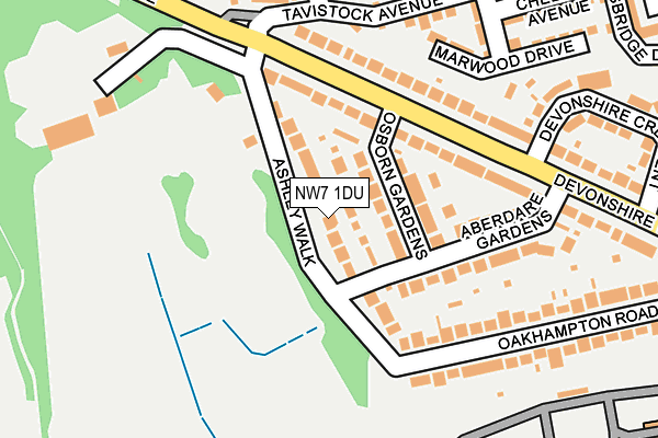 NW7 1DU map - OS OpenMap – Local (Ordnance Survey)