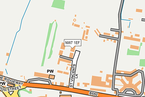 NW7 1EF map - OS OpenMap – Local (Ordnance Survey)