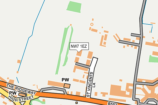 NW7 1EZ map - OS OpenMap – Local (Ordnance Survey)