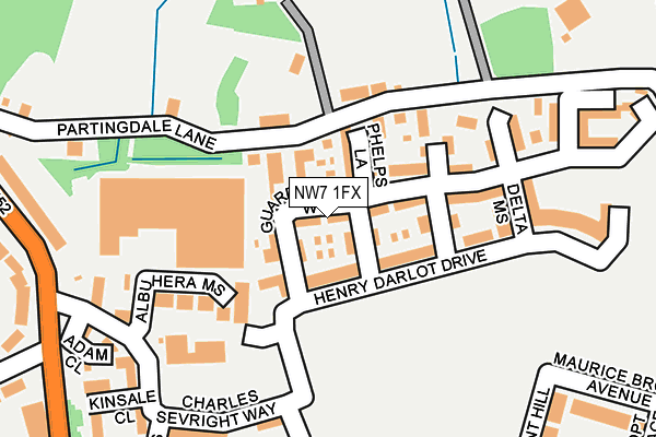 NW7 1FX map - OS OpenMap – Local (Ordnance Survey)