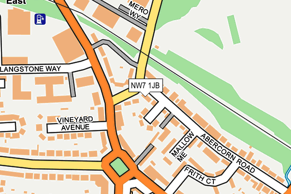 NW7 1JB map - OS OpenMap – Local (Ordnance Survey)