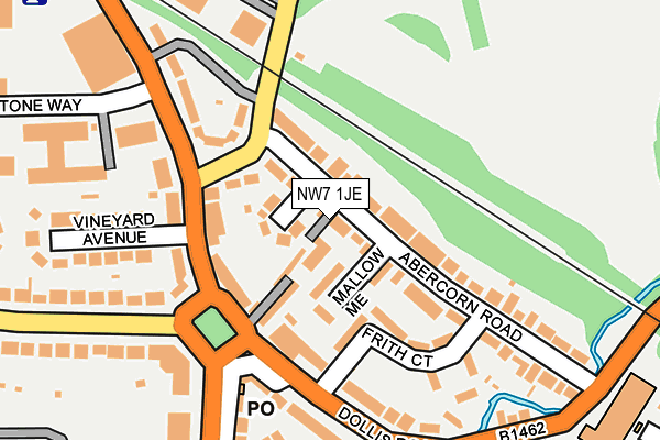 NW7 1JE map - OS OpenMap – Local (Ordnance Survey)
