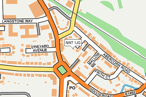 NW7 1JG map - OS OpenMap – Local (Ordnance Survey)