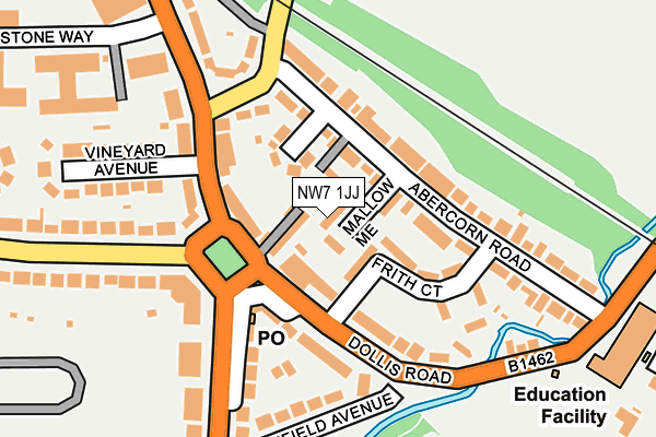 NW7 1JJ map - OS OpenMap – Local (Ordnance Survey)