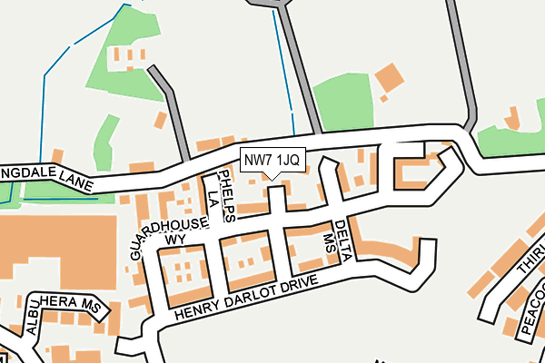 NW7 1JQ map - OS OpenMap – Local (Ordnance Survey)