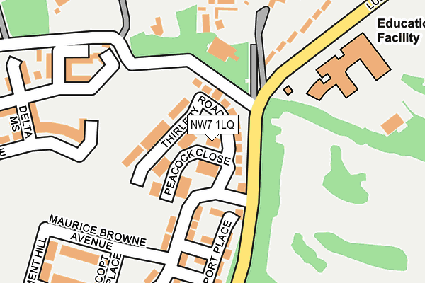 NW7 1LQ map - OS OpenMap – Local (Ordnance Survey)