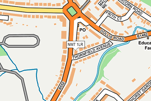 NW7 1LR map - OS OpenMap – Local (Ordnance Survey)