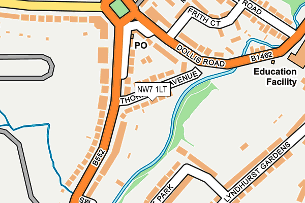 NW7 1LT map - OS OpenMap – Local (Ordnance Survey)