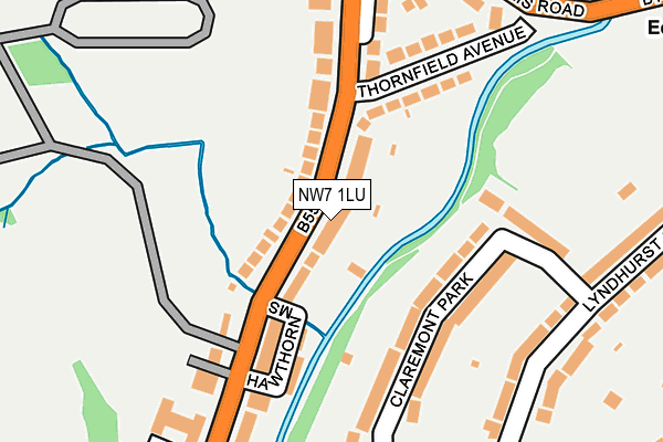 NW7 1LU map - OS OpenMap – Local (Ordnance Survey)