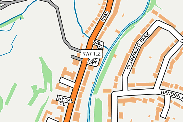 NW7 1LZ map - OS OpenMap – Local (Ordnance Survey)