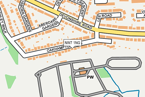 NW7 1NG map - OS OpenMap – Local (Ordnance Survey)