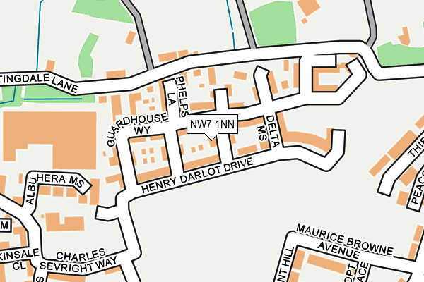 NW7 1NN map - OS OpenMap – Local (Ordnance Survey)