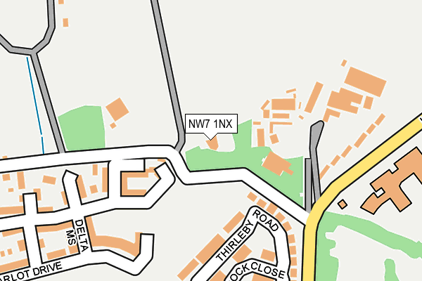 NW7 1NX map - OS OpenMap – Local (Ordnance Survey)
