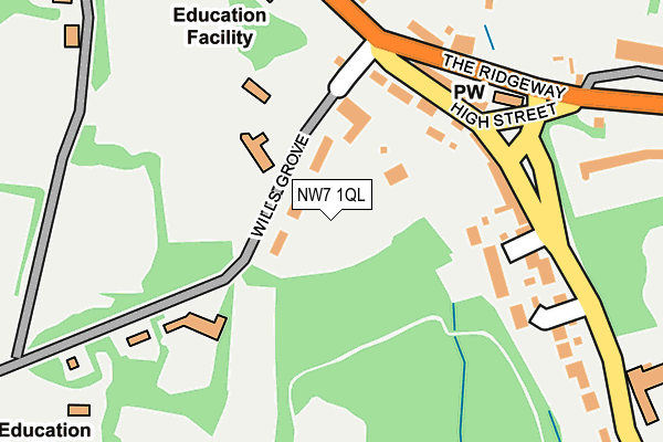 NW7 1QL map - OS OpenMap – Local (Ordnance Survey)