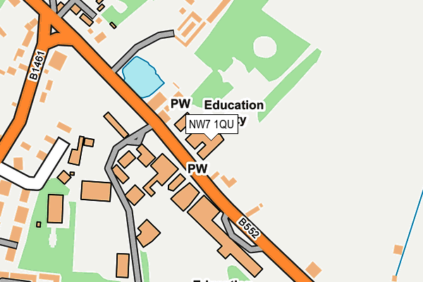 NW7 1QU map - OS OpenMap – Local (Ordnance Survey)