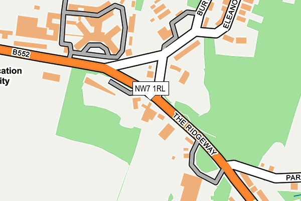 NW7 1RL map - OS OpenMap – Local (Ordnance Survey)