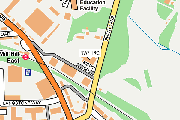 NW7 1RQ map - OS OpenMap – Local (Ordnance Survey)