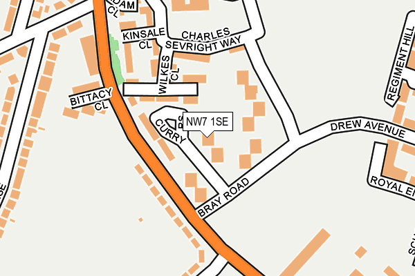 NW7 1SE map - OS OpenMap – Local (Ordnance Survey)