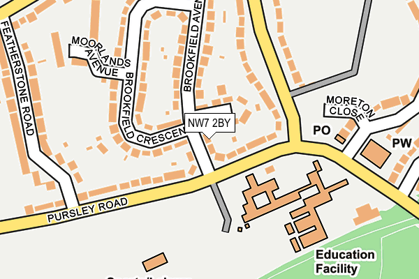 NW7 2BY map - OS OpenMap – Local (Ordnance Survey)