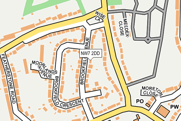 NW7 2DD map - OS OpenMap – Local (Ordnance Survey)