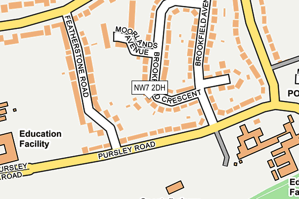 NW7 2DH map - OS OpenMap – Local (Ordnance Survey)