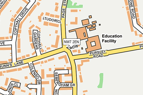 NW7 2EN map - OS OpenMap – Local (Ordnance Survey)