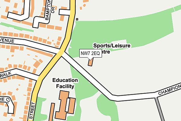 NW7 2EQ map - OS OpenMap – Local (Ordnance Survey)