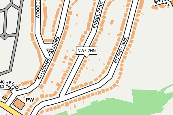 NW7 2HN map - OS OpenMap – Local (Ordnance Survey)